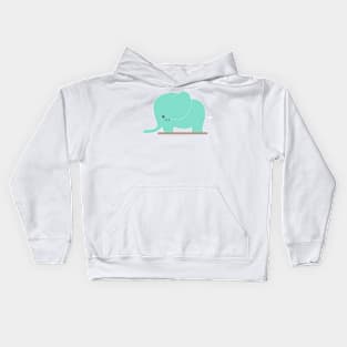 Green elephant Kids Hoodie